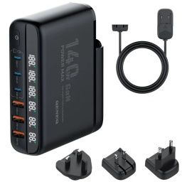 CARGADOR DE PARED VIAJE 3 USB-C PD + 3 QC 5.0 CARGA SUPER RAPIDA GAN 140W TIPO C NOTEBOOK MACBOOK