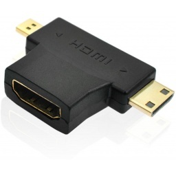 ADAPTADOR HDMI HEMBRA A MICRO-HDMI M Y MINI-HD M