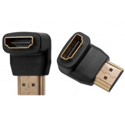 ADAPTADOR CUPLA CODO HDMI ANGULO DE 90 GRADOS MACHO HEMBRA