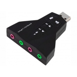 TARJETA DE SONIDO EXTERNA USB AUDIO  7.1 DOBLE