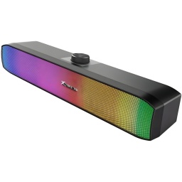 BARRA DE SONIDO SOUND BAR GAMING USB 2.0 JACK 3.5MM PARA PC NOTEBOOK PARLANTE LUZ LED RGB SK-605