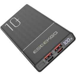 POWER BANK BATERIA CARGADOR DE EMERGENCIA RESPALDO 10000 MAH 4 PUERTOS USB 2 TIPO A USB-C 22.5W QC