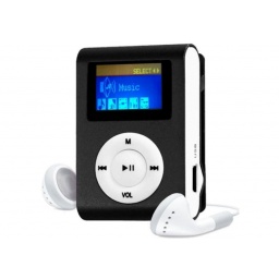 MINI REPRODUCTOR MP3 MICROSD CON PANTALLA 3.5 MM