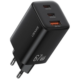 CARGADOR DE PARED 3 PUERTOS 2 USB-C PD +1 USB TIPO A QC 3.0 CARGA RAPIDA GAN 67W TIPO C CC265