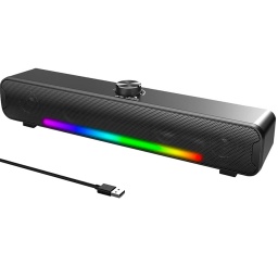 BARRA DE SONIDO BLUETOOTH Y USB PARA PC NOTEBOOK PARLANTE LUZ LED RGB SOUNDBAR L16 ONIKUMA