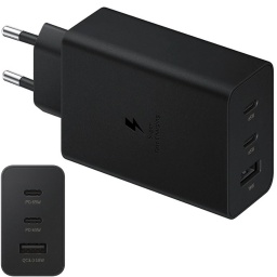 CARGADOR DE PARED 2 USB-C PD 65W + 1 QC 3.0 18W CARGA SUPER RAPIDA TIPO C NOTEBOOK MACBOOK CELULARES