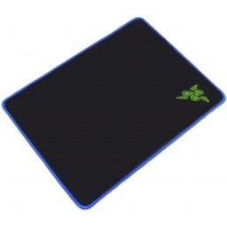 MOUSE PAD GAMER TIPO RAZER NEGRO BORDE AZUL O VERDE