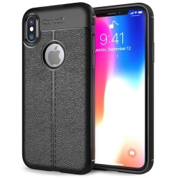 PROTECTOR TPU TEXTURA CUERO AUTO FOCUS IPHONE X 10  XS