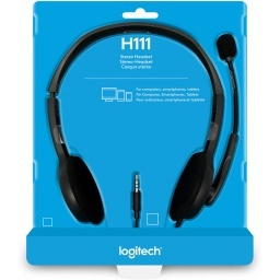 AURICULARES ESTEREO CON MICROFONO UN JACK 3.5MM LOGITECH H111