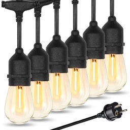 GUIRNALDA DE 5 METROS 10 LUCES LED BOMBITA CALIDA CONEXION DIRECTA A 220V SHUCKO