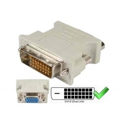 ADAPTADOR O CONVERSOR DVI-D 24+1 MACHO A VGA 15 HEMBRA