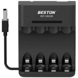 CARGADOR DE PILAS AA Y AAA BATERIA CON CABLE USB INCLUIDO BESTON C8022B