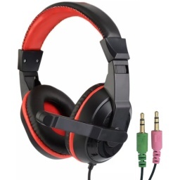 AURICULARES GAMER PC VINCHA DOBLE PLUG JACK 3.5MM CON MICROFONO A3
