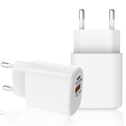 CARGADOR DE PARED USB PD + QC 3.0 CARGA RAPIDA QUICK CHARGER 20W TIPO C USB-C