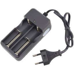 CARGADOR DE 2 PILAS 18650 CABLE DIRECTO 220V 10440 14500 18350 18490 17500 17670 20700 21700 26650