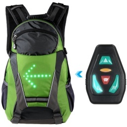 MOCHILA CON INDICADORES, SEALEROS LED Y CONTROL IDEAL PARA BICICLETAS