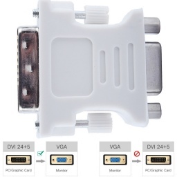 ADAPTADOR O CONVERSOR DE DVI D 24+5 MACHO A VGA 15 HEMBRA