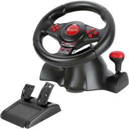 VOLANTE CON PALANCA + PEDALES CONTROL PARA JUEGOS DE AUTOS PC PS3 PS4 XBOX ONE ANDROID SWITCH GP-903