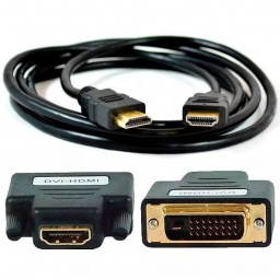 CABLE HDMI MACHO-MACHO 1.8MT + ADAPTADOR HDMI DVI