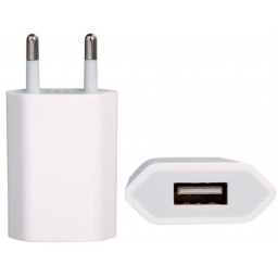 CARGADOR PARED USB PARA IPHONE, IPOD 1000MAH 1A CALIDAD A+