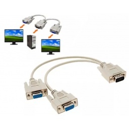 SPLITTER VGA MACHO A 2 VGA HEMBRA DOBLE MONITOR