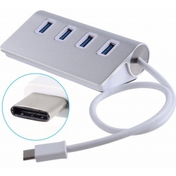 HUB USB TIPO C TYPE-C DE 4 PUERTOS A USB 3.0 / 3.1