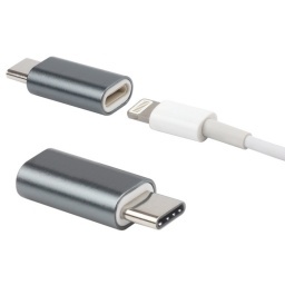 ADAPTADOR LIGHTNING A USB-C USB TIPO C IPHONE SOLO SIRVE PARA CARGA (NO AUDIO)