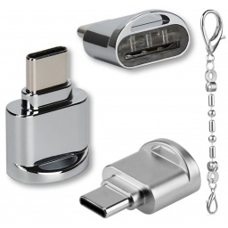 ADAPTADOR LECTOR LLAVERO USB TIPO C O USBC USB-C A TARJETAS DE MEMORIA MICRO SD