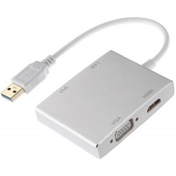ADAPTADOR USB 3.0 A HDMI DVI VGA LAN ETHERNET PARA PC Y NOTEBOOKS