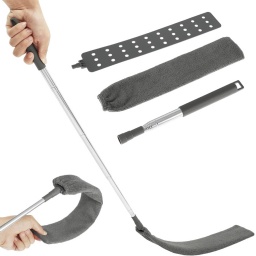 MOPA FLEXIBLE PLANA EN MICROFIBRA PARA LIMPIAR POLVO LUGARES ESTRECHOS REDUCIDOS Y RANURAS LAVABLE