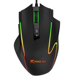 MOUSE GAMER 7 BOTONES 12.800 DPI LUZ LED RGB COLORES USB XTRIKE ME GM-518