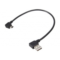 CABLE USB 2.0 A MINI USB 30 CM EN ANGULO