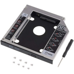 CADDY BAHIA CD DVD SEGUNDO HDD O SSD SATA NOTEBOOK LAPTOP 12.7MM