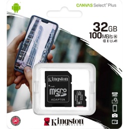 MEMORIA MICROSD 32GB KINGSTON 100 MB/S CLASE 10 HC R