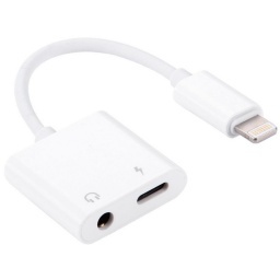 CABLE ADAPTADOR LIGHTNING A JACK 3.5MM CON CARGA SIMULTANEA PARA IPHONE