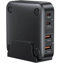 CARGADOR DE PARED 2 USB-C PD + 2 QC 3.0 CARGA RAPIDA QUICK CHARGER 70W TIPO C NOTEBOOK MACBOOK