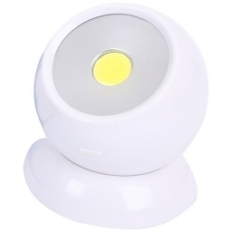 LUZ LED ESFERA GIRATORIA 360 CON LLAVE MAGNETICA PLACARES ARMARIO COCINA BAUL AUTO A PILA