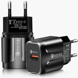 CARGADOR DE PARED USB QC 3.0 CARGA RAPIDA 1 PUERTO QUICK CHARGER PREMIUM