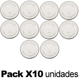 PACK X10 PILA BATERIA CR2032 CONTROL REMOTO DE MONOPOD MOTHERBOARD ( 10 UNIDADES )