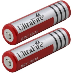 PACK X2 BATERIA O PILA COMPATIBLE RECARGABLE 18650 LI-ION 3.7V