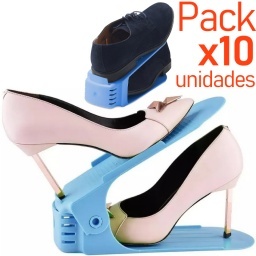 PACK X10 ORGANIZADOR DE ZAPATOS REGULABLE EN ALTURA ZAPATERA CALZADO