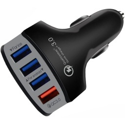 CARGADOR DE AUTO 4 PUERTOS USB CELULAR CARGA RAPIDA QC 3.0 7A 35W