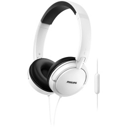 AURICULARES CON MICROFONOS MANOS LIBRES PHILIPS EXTRA BASS SHL5005 - BLANCO