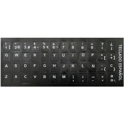 STICKER TECLAS PARA PEGAR A TECLADO Y PASARLO A ESPAOL PVC ADHESIVO 3M PC NOTEBOOK