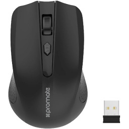 MOUSE INALAMBRICO ERGONOMICO NANO RECEPTOR USB WIRELESS 10 METROS 1600DPI PROMATE CLIX-8