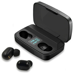 AURICULARES INALAMBRICOS BLUETOOTH AIR POWER IPHONE ANDROID + CAJA DE CARGA CON INDICADOR