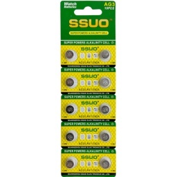 PILA BATERIA AG3 392 392A CX41 LR41 LR41W 357 SR44W SR41SW PACK BLISTER X10 1.55V