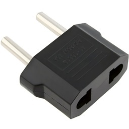 PACK X100 ADAPTADORES FICHA AMERICANA 2 PATAS CHATAS A REDONDAS ECONOMICO 100 UNIDADES