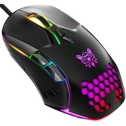 MOUSE GAMER LED RGB 6400 DPI AJUSTABLES CABLE ACORDONADO USB 7 BOTONES CW902