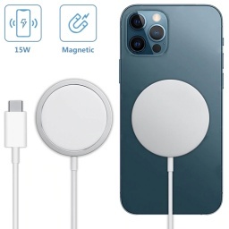 CARGADOR INALAMBRICO MAGNETICO TIPO MAGSAFE IPHONE 12 13 14 QI FAST CHARGER 15W CARGA RAPIDA